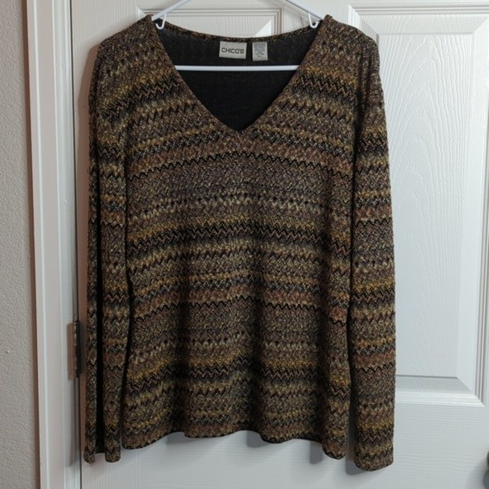 Chico's Long Sleeve Shirt Size 3